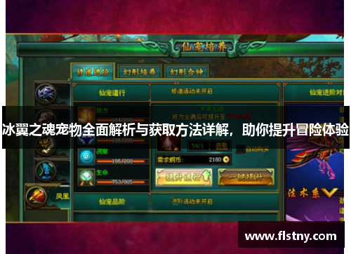 冰翼之魂宠物全面解析与获取方法详解，助你提升冒险体验